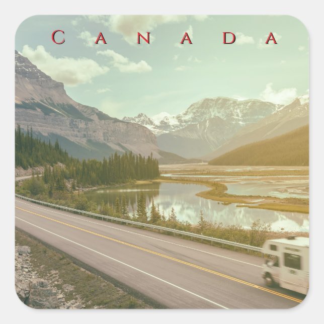 Icefield Parkway Scenic Road  Square Sticker (Front)