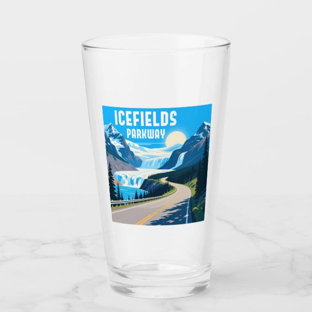 Icefields Parkway Alberta Canada Landscape Glass (Front)