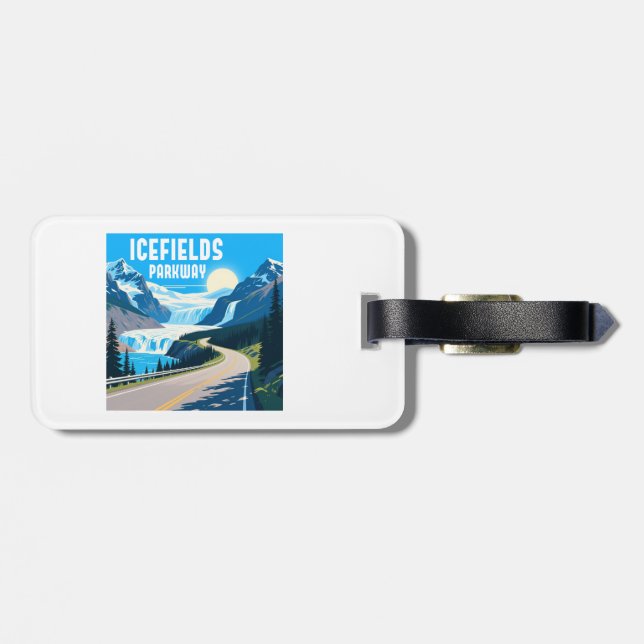 Icefields Parkway Alberta Canada Landscape Luggage Tag (Back Horizontal)