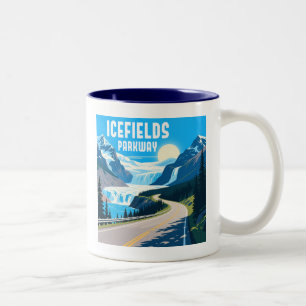 Icefields Parkway Alberta Canada Landscape Two-Tone Coffee Mug