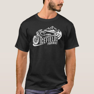 Icefields Parkway Alberta Canada Motorcycle T-Shirt