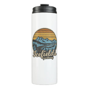 Icefields Parkway Alberta Canada Retro Thermal Tumbler
