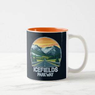 Icefields Parkway Alberta Canada Vista Two-Tone Coffee Mug