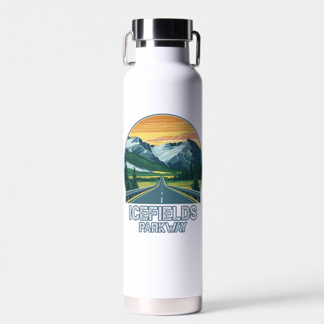 Icefields Parkway Alberta Canada Vista Water Bottle (Front)