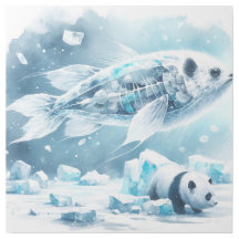 Icefish in Icy Waters AREF461 - Watercolor