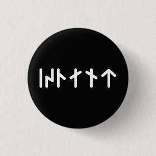 Iceland ᛁᛋᛚᛅᚾᛏ ~ Younger Futhark Runes 3 Cm Round Badge