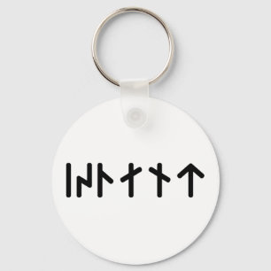 Iceland ᛁᛋᛚᛅᚾᛏ ~ Younger Futhark Runes Key Ring