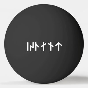 Iceland ᛁᛋᛚᛅᚾᛏ ~ Younger Futhark Runes Ping Pong Ball