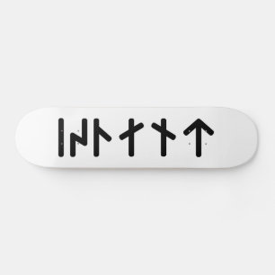 Iceland ᛁᛋᛚᛅᚾᛏ ~ Younger Futhark Runes Skateboard