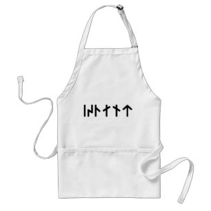 Iceland ᛁᛋᛚᛅᚾᛏ ~ Younger Futhark Runes Standard Apron