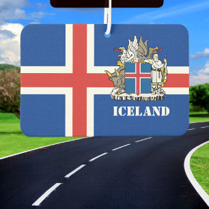 Iceland air freshener, car fresh, Icelandic Flag Car Air Freshener
