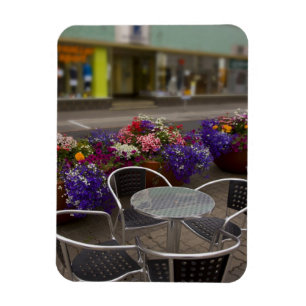 Iceland, Akureyri. View of the main business Magnet