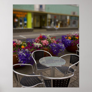 Iceland, Akureyri. View of the main business Poster