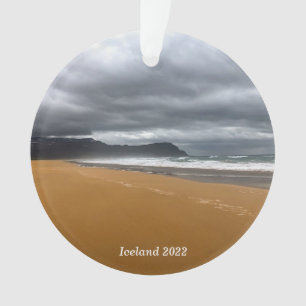 Iceland beach - ceramic ornament