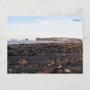 Iceland Black Sand Beach Postcard