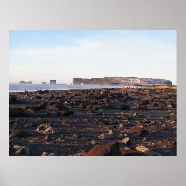 Iceland Black Sand Beach Poster (Front)