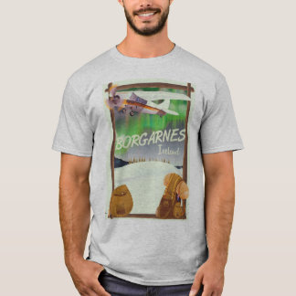 Iceland Borgarnes Flight poster T-Shirt