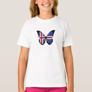 Iceland Butterfly Flag T-Shirt