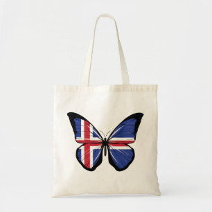 Iceland Butterfly Flag Tote Bag