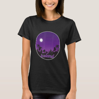 Iceland By Night With Palms T-Shirt