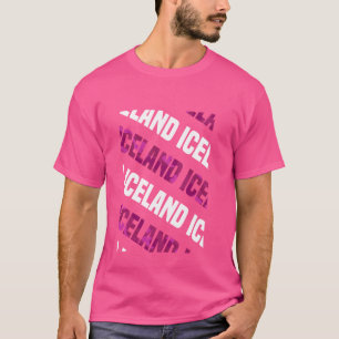 Iceland Camo Pattern Pink Camouflage T-Shirt