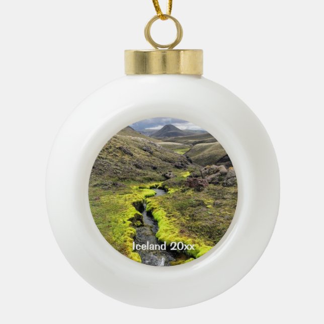 Iceland - Ceramic Ball Ornament (Front)