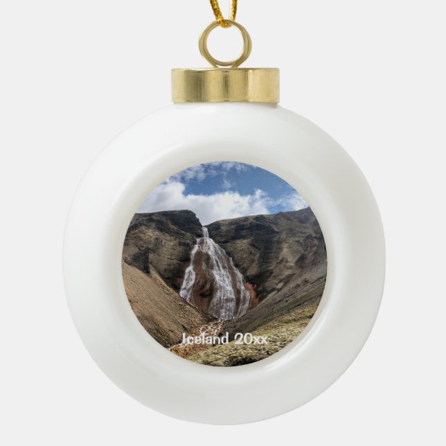 Iceland - Ceramic Ball Ornament (Front)