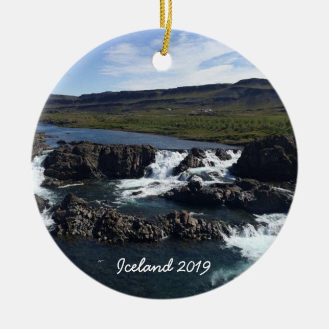 Iceland - ceramic ornament (Front)