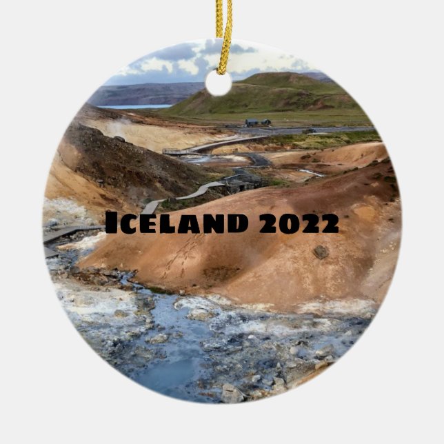 Iceland - Ceramic Ornament (Front)