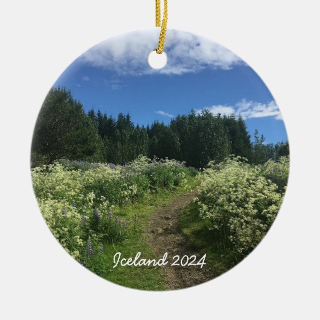 Iceland - ceramic ornament (Front)
