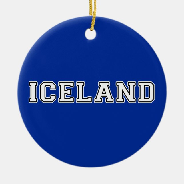 Iceland Ceramic Tree Decoration (Front)