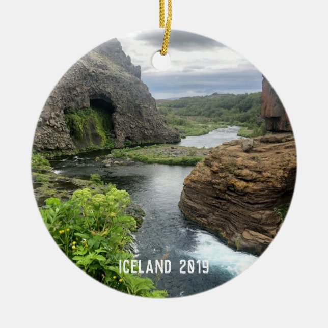 Iceland - ceramic tree decoration (Front)