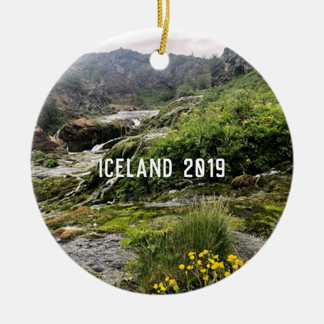 Iceland - ceramic tree decoration (Front)