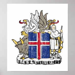 Iceland Coat Of Arms Poster