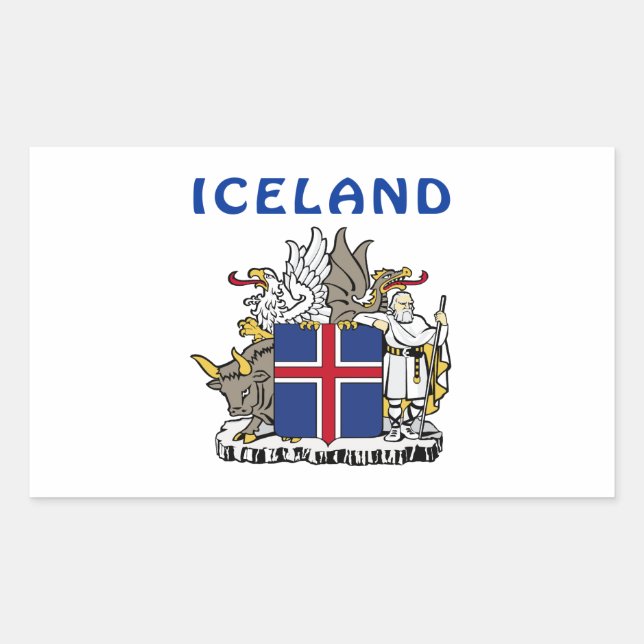 Iceland Coat Of Arms Rectangular Sticker (Front)