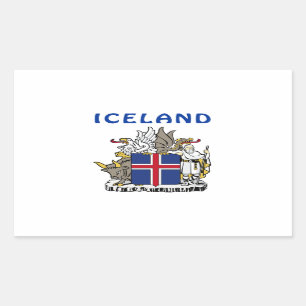 Iceland Coat Of Arms Rectangular Sticker
