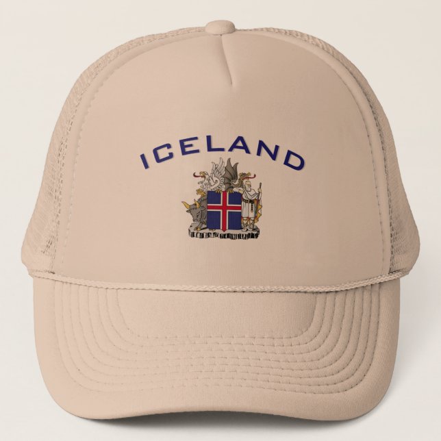 Iceland Coat of Arms Trucker Hat (Front)