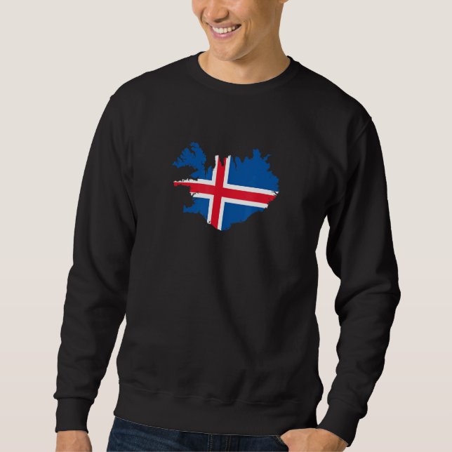Iceland Country Flag 1 Sweatshirt (Front)