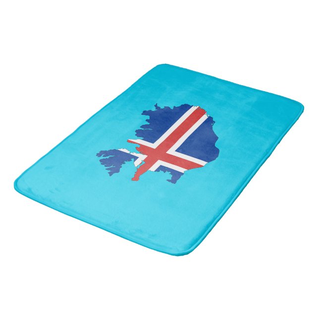 Iceland country flag bath mat (Angled)