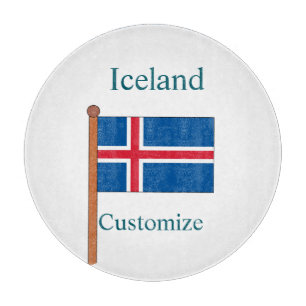 Iceland Country Flag Thunder_Cove Cutting Board