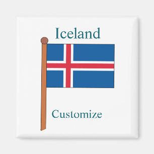 Iceland Country Flag Thunder_Cove Magnet