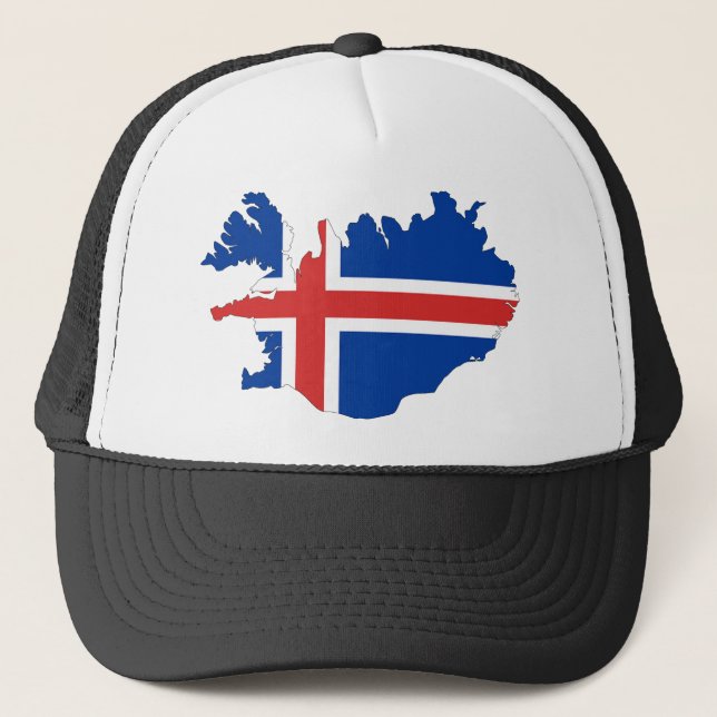 Iceland country flag trucker hat (Front)