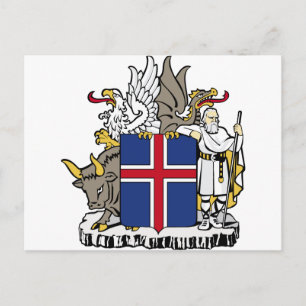 iceland emblem postcard