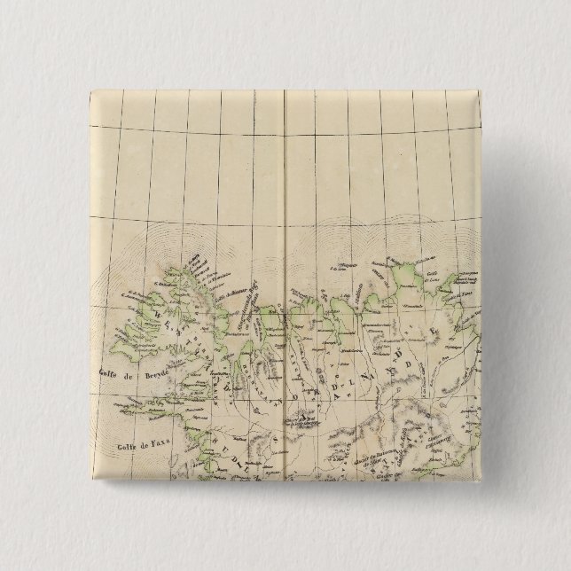 Iceland, Europe 15 Cm Square Badge (Front)