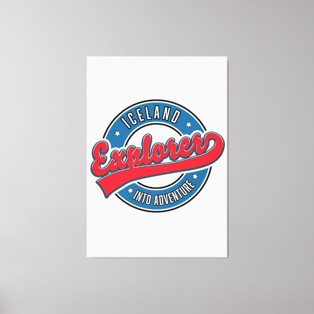 Iceland explorer into adventure canvas print (Front)