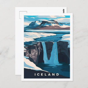 Iceland Famous Travel Place Postcard