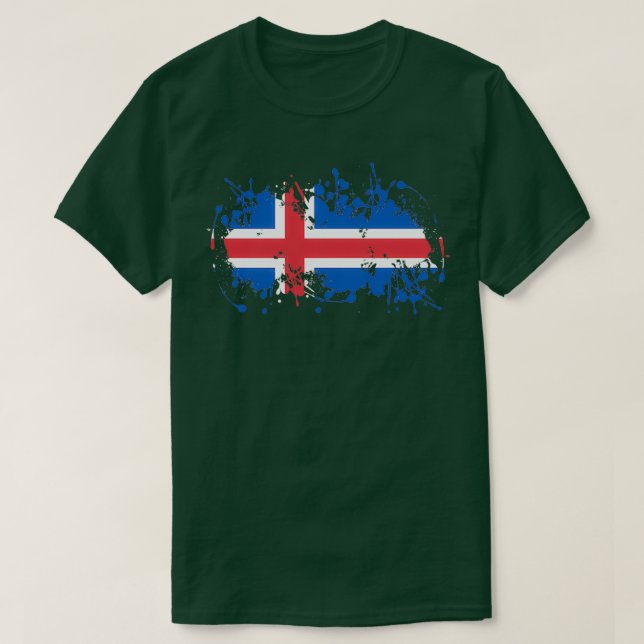 Iceland Flag 1 T-Shirt (Design Front)