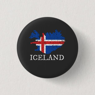 Iceland Flag 3 Cm Round Badge