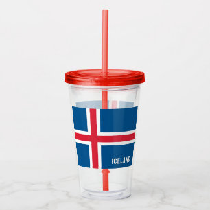 Iceland Flag Acrylic Tumbler