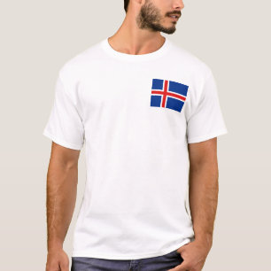Iceland Flag and Map T-Shirt